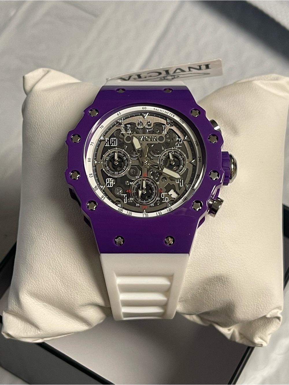 Invicta Racing Valyron Unisex Watch - 41mm, Purple & White
(69626) new - Picture 2 of 12